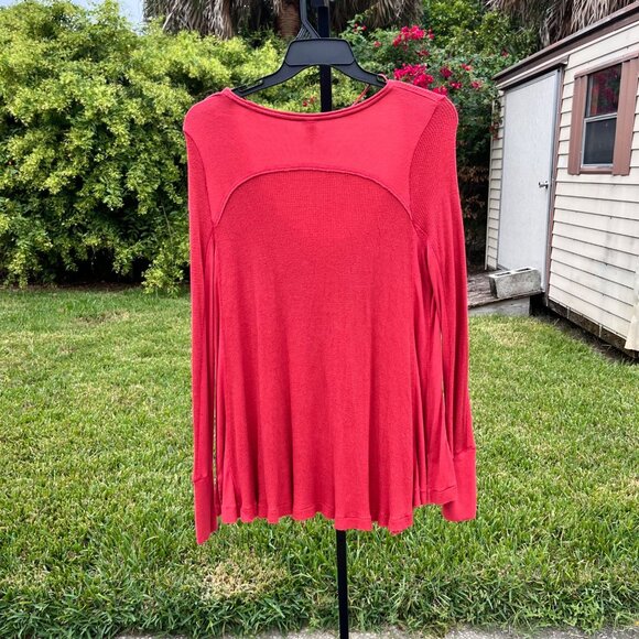 We The Free People Malibu Thermal Long Sleeve Top Size M - Picture 4 of 10